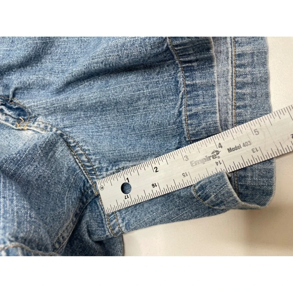 Vintage Y2K‎ LA Blues Light Wash Denim Carpenter Shorts Jorts Women 14 Retro 90s
